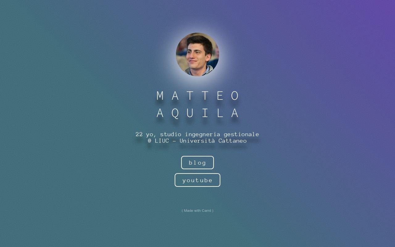 Carrd profile picture for @matteo